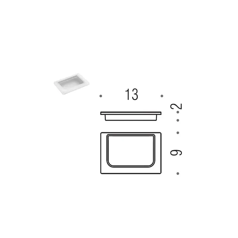 A Buon Prezzo Colombo Design RICAMBIO porta sapone, vetro acidato naturale B16510-VAN