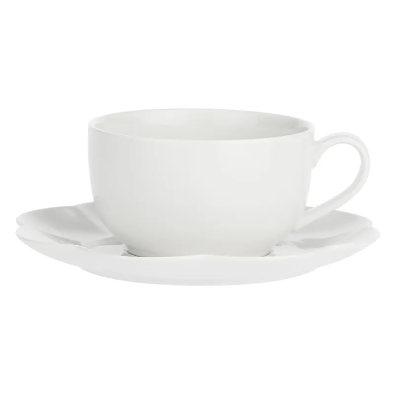 Acquista Ora Set da 4, Tazza Colazione con piattino, Villadeifiori - Porcellana, 450 cc