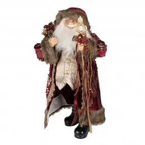 A Buon Prezzo Clayre & Eef Statuetta Babbo Natale 63 cm Rosso