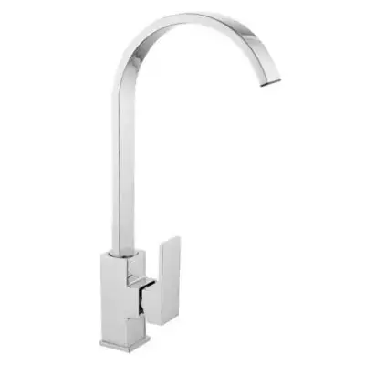 A Buon Prezzo Rubinetto miscelatore monocomando cromato per lavello con canna alta a sezione piatta serie antares 2.0 3/8" AMBRA WATER