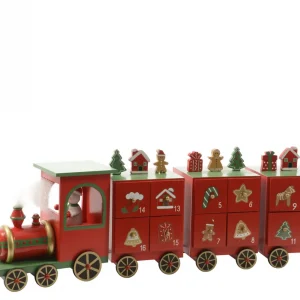 Affare Calendario Avvento Trenino Rosso 48X10X15 Cm