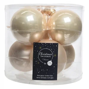 Acquista Ora Box 6 Sfere Vetro D 8 Cm Pearl