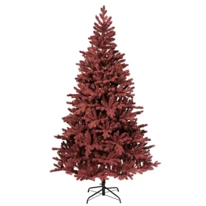 Albero Burgundy Fir Fioccato Rosso 210 Cm Vendita Finale