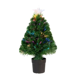 Albero Di Natale A Fibra Ottica Multicolor Ultime Pezzi