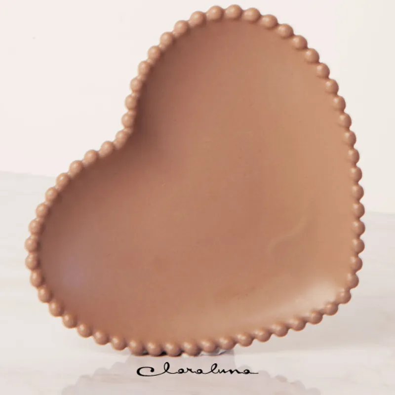 Piattino grande tortora forma cuore – Bomboniere Claraluna Ultimissimo Modello