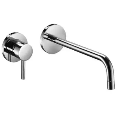 A Buon Prezzo Rubinetto miscelatore monocomando lavabo incasso 2 fori cromato con bocca a muro serie light 1/2" PAFFONI